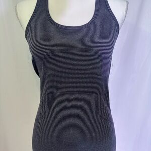 Lululemon Athletica Black Striped Tank Top